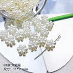 Pearl Flower Acrylic Beads 10-11mm Japanese Imitation 20pcs 6