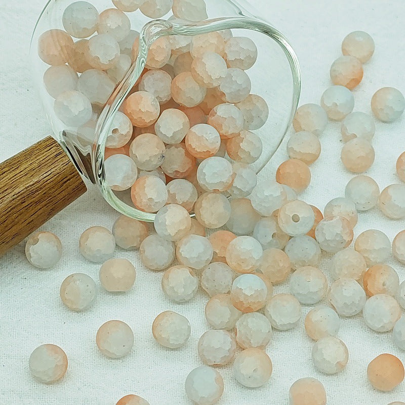 Frosted Round Glass Beads 10mm Matte Mixed Colors 50pcs 7