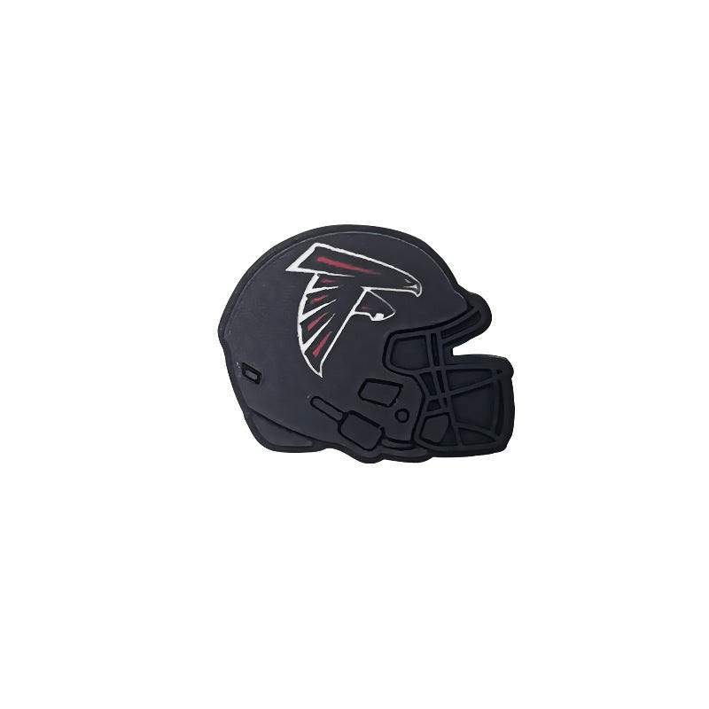 Silicone Focal Beads NFL Teams Helmet Printed Logos 20pcs 35