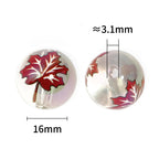 Transparent Maple Leaf Acrylic Beads 16mm Printed Thanksgiving 50pcs 3