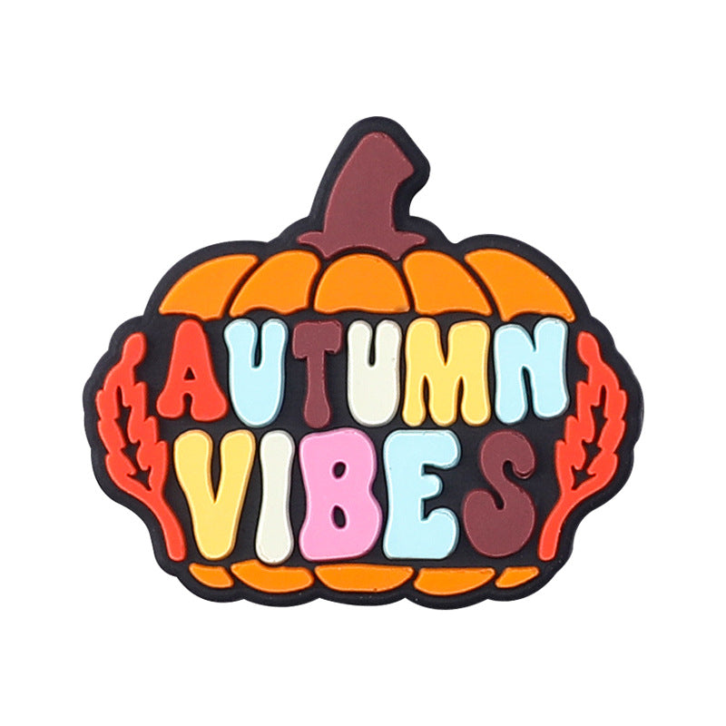 Silicone Focal Beads Scarecrow Autumn Pumpkin With Text Autumn Vibes 20pcs 8
