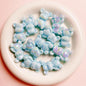 Glow In The Dark Plating Bear Acrylic Beads 24-34mm Two-Color 5pcs 13