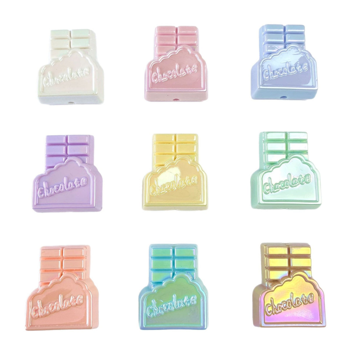UV Plating Macaron Acrylic Beads 27-31mm Chocolate Colored 50pcs 5