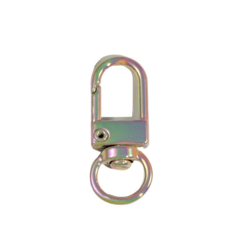 Colorful Zinc Alloy Keychain Clasps 32mm Plating 10pcs 18