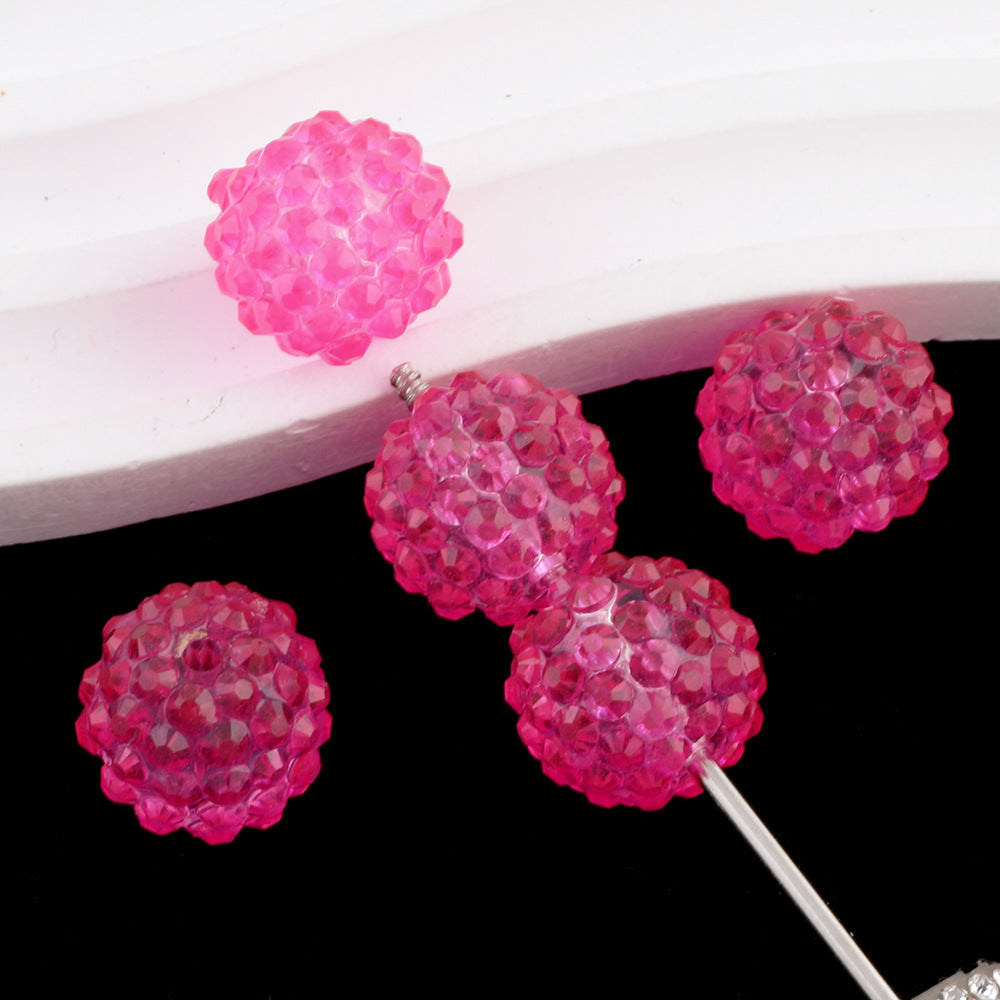 Transparent Glow In The Dark Resin Bubblegum Beads 16mm Textured 20pcs 8