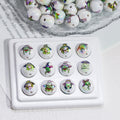Plating Halloween Witch Acrylic Round Beads 16mm Mixed 50pcs