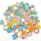 Lampwork Glass Beads Mushroom 15mm Hand Painted Colorful 10pcs 3