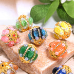 Embellished Bubblegum Beads 21mm Fancy Mermaid Lantern Round 10pcs
