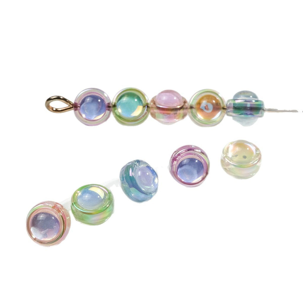 Transparent Round Acrylic Beads 11mm Double-Sided Zirconia 50pcs 5