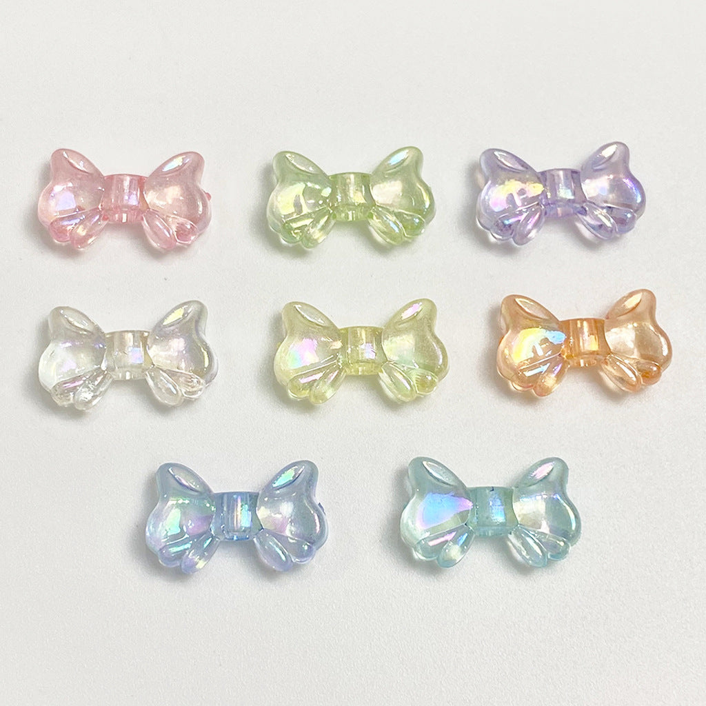 Clear Plating Butterfly Acrylic Beads 15mm Pastel Iridescent 20pcs 3