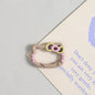 Zinc Alloy Kitty Trigger Spring Keyrings Painted Colorful 6pcs 20