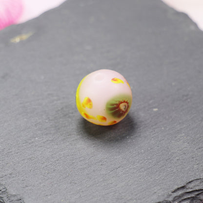 Vintage Phoenix Eye Lampwork Glass Beads 20mm Round 10pcs 24