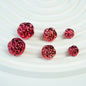 Metal Colored Wool Ball Acrylic Beads 12-19mm Metallic Shine 100pcs 9