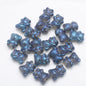Electroplated Bear Glass Beads 12mm 14mm Mixed Metallic Colors 20pcs 26