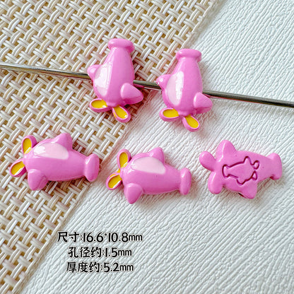 Car and Plane Metal Beads 8mm 16mm Baking Painted Alloy 20pcs 22