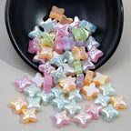 Plating Smiley Clover Resin Beads 14x15mm Pastel Mixed Colors 20pcs 3