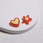Double Sided Star & Heart Acrylic Beads 11mm Enamel Glossy 50pcs 14