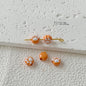 Cat Paw Metal Beads 11mm Glossy Enamel Painted Alloy 10pcs 19