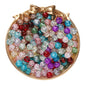 Crackle Round Glass Beads 8mm Colored Hole 1.3mm 50pcs 17
