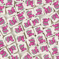 Square Clay Beads 9mm Pink Cartoon Waniyama-San 100pcs