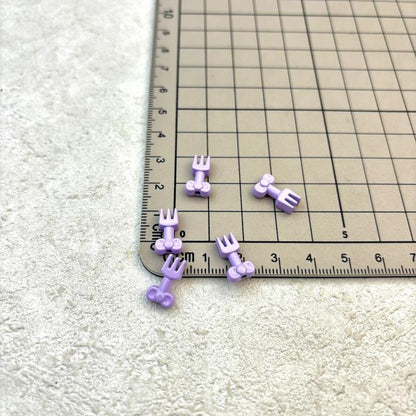 Fork Metal Beads 13mm Baking Painted Alloy 20pcs 12