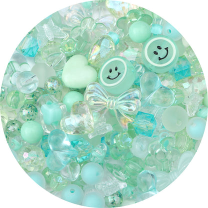 Mixed Style Acrylic Beads Colorful Hearts Bows Gems Assorted 9