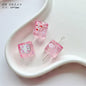 Pink Series Butterfly Flower Acrylic Beads Transparent 1pc 8