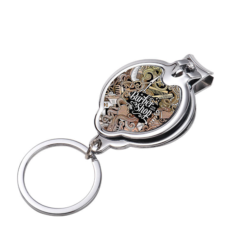 Stainless Steel Nail Clipper Keychain Sublimation Customizable 5