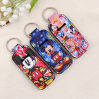 Cartoon Character Chapstick Holder Keychain Neoprene Colorful 8pcs 2