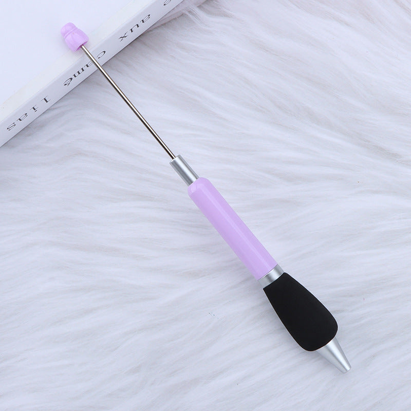 Beadable Ballpoint Pen Comfortable Grip Sponge Sheath Black Ink 1.0mm 17