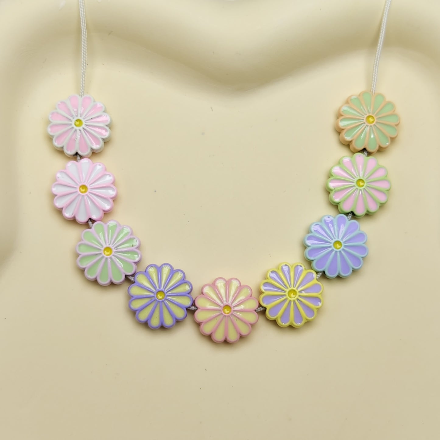 Daisy Metal Beads 13mm Baking Painted Zinc Alloy 20pcs 3