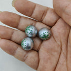Metallic Snowflake Acrylic Beads 16mm Christmas Colors 100pcs 7