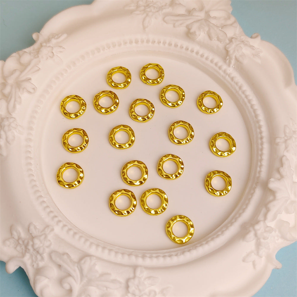 Alloy Irregular Ring Spacer Beads 6mm 8mm 10mm Tibetan Style 100pcs 3