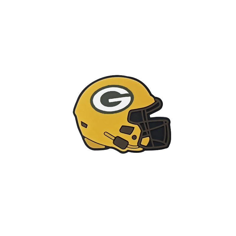 Silicone Focal Beads NFL Teams Helmet Printed Logos 20pcs 21