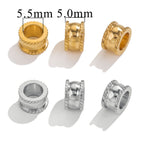 Stainless Steel Lace Spacer Beads 9mm Large Hole 20pcs 4