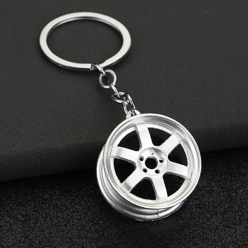 Metal Automobile Wheel Keychain Zinc Alloy Car Culture Style 7