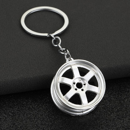 Metal Automobile Wheel Keychain Zinc Alloy Car Culture Style 7