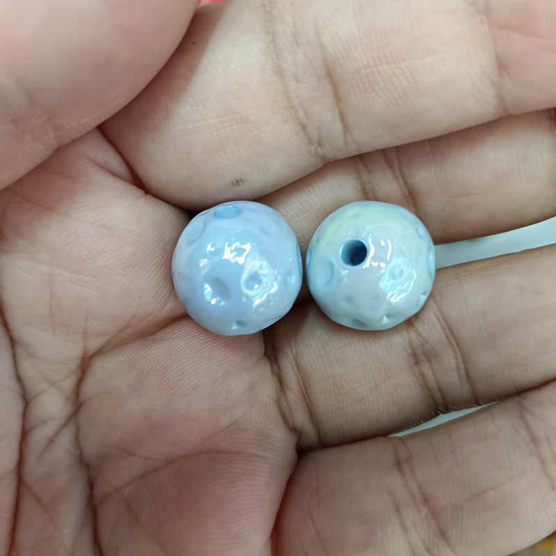 Glow In The Dark Round Acrylic Beads 16mm Meteorite Plated 100pcs 4