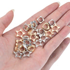 Hollow Geometry Acrylic Beads CCB Plastic Star Heart Flower 100pcs 5