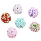 Embellished Bubblegum Beads 22mm Gradient Six Petal Flower Cluster 5pcs 5