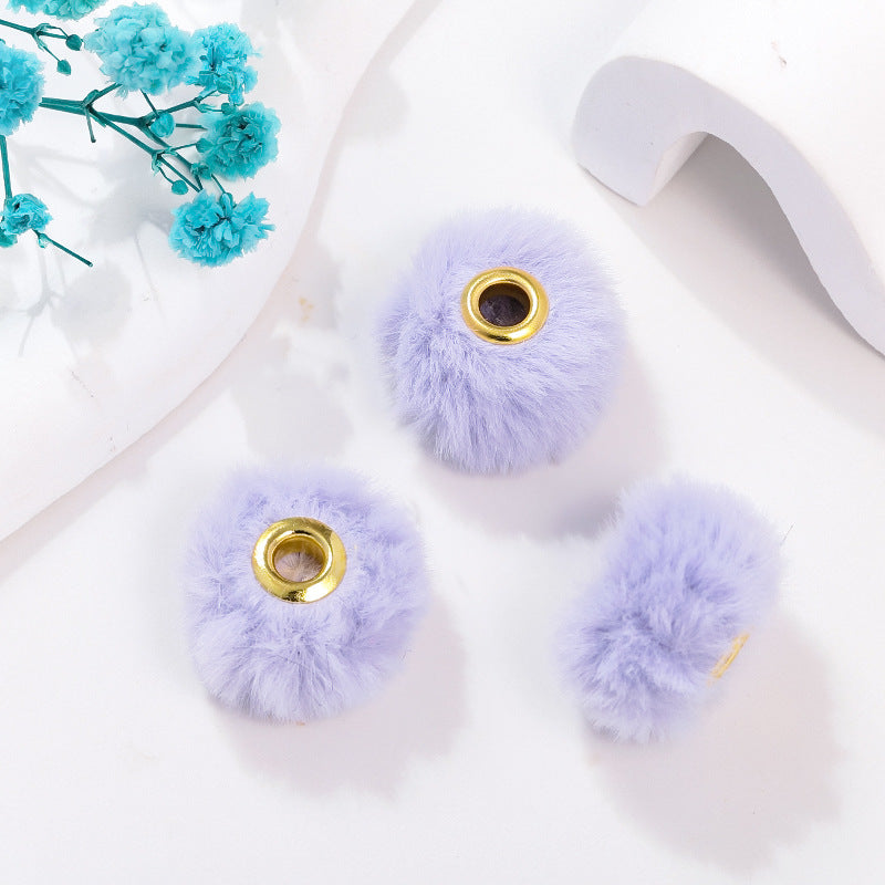 Fabric Fuzzy Abacus Spacer Beads 20mm Large Hole 50pcs 8