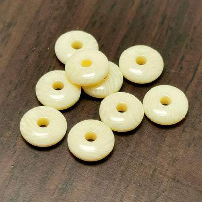 Imitation Beeswax Round Resin Beads 6x2mm Multicolor 100pcs 11