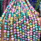 Millefiori Evil Eye Round Lampwork Glass Beads 6mm 124pcs 4