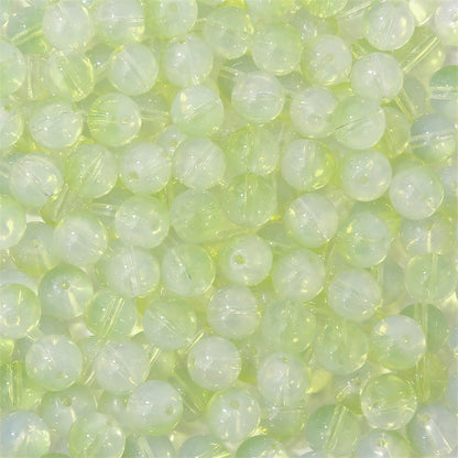 Czech Glass Beads Ball 10mm Pastel Opalescent Mixed Colors 60pcs 9