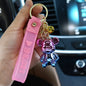 Acrylic Electroplated Bear Keychain with Silicone Strap Colorful Charm 8
