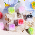 Gradient Acrylic Square Beads 16mm Granulated Sugar Texture 5pcs