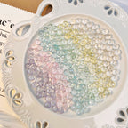 Electroplated Transparent Diamond Glass Beads 6mm 8mm 60pcs 3