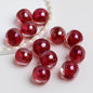 Shimmer Crystal Resin Beads 12mm Round Glossy Mixed Colors 40pcs 7