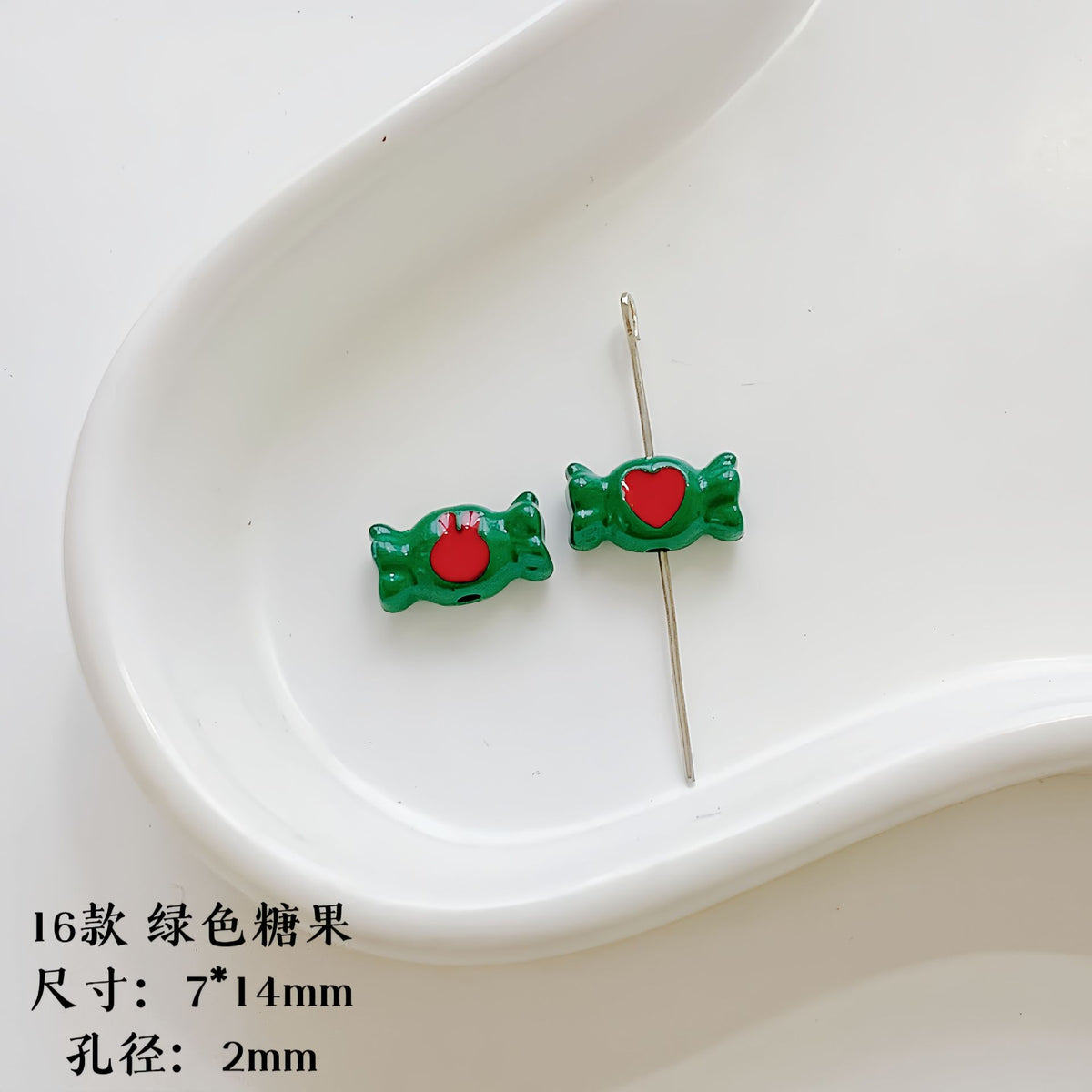 Christmas Enamel Alloy Metal Beads Festive Painted Designs 10pcs 12