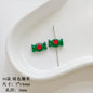 Christmas Enamel Alloy Metal Beads Festive Painted Designs 10pcs 12